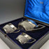Late 19th Century English Antique Silver Plated Bachelor Teapot Set of 3 in Roberts & Belk Case