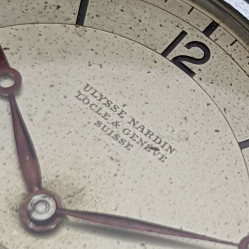 (Refurbished) Vintage good working Ulysse Nardin art deco stainless steel case pocket watch