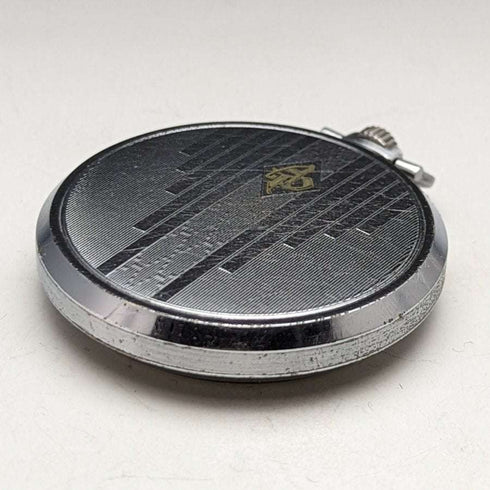 (Refurbished) Vintage good working Ulysse Nardin art deco stainless steel case pocket watch