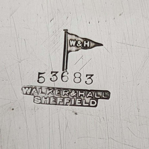 1929年 英国ヴィンテージ 純銀(925シルバー) サルヴァ 直径26cm 521g Walker & Hall