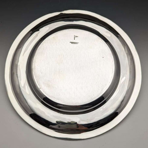 1928 年英國復古純銀(925 銀)餐盤直徑 23.5cm 496g Walker&Hall