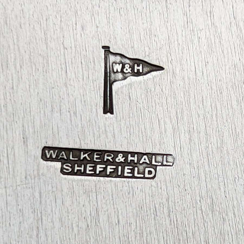 1928 年英國復古純銀(925 銀)餐盤直徑 23.5cm 496g Walker&Hall