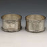 Anillo de servilleta de plata de ley (925) vintage, Reino Unido, alrededor de 1960, par, WH Manton, en caja