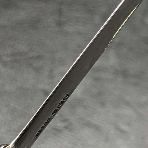 Navaja plegable vintage británica de 1926, mango de nácar y hoja de plata esterlina, Harrison Fisher