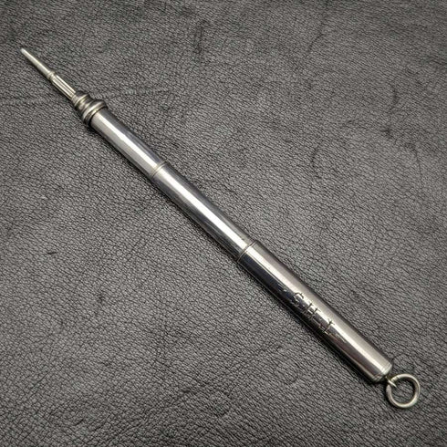 Lápiz mágico de plata de ley, antiguo, Reino Unido, 1892, extensible, 63-140 mm, Frederick Charles Berkeley