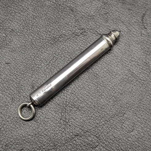Lápiz mágico de plata de ley, antiguo, Reino Unido, 1892, extensible, 63-140 mm, Frederick Charles Berkeley