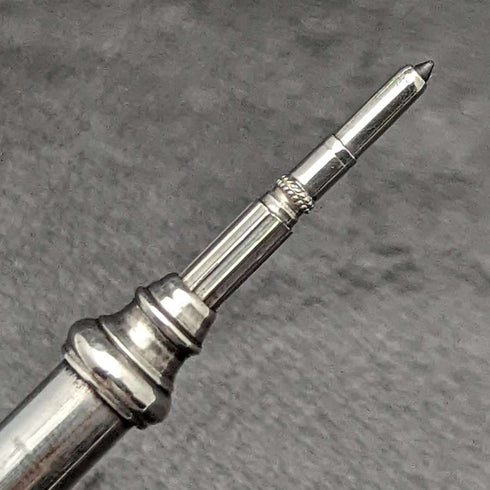 Lápiz mágico de plata de ley, antiguo, Reino Unido, 1892, extensible, 63-140 mm, Frederick Charles Berkeley