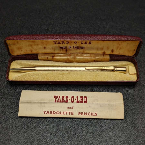英国古董 Yard-O-Led 镀金推芯铅笔(附包装盒)