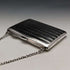 Estuche para tarjetas de plata de ley con cadena, antigüedad británica de 1913, 73 g, William Henry Sparrow
