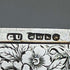 1884 British Antique Pure Silver (925 Silver) Floral Engraving Card Case 68g George Unite