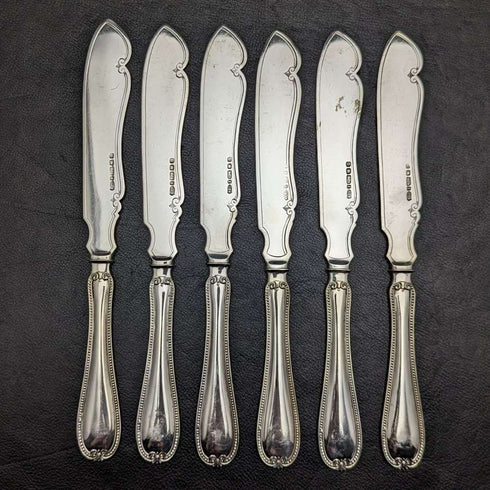 1879 年英國古董銀盤扁平餐具 12x2 套裝 Elkington 木盒