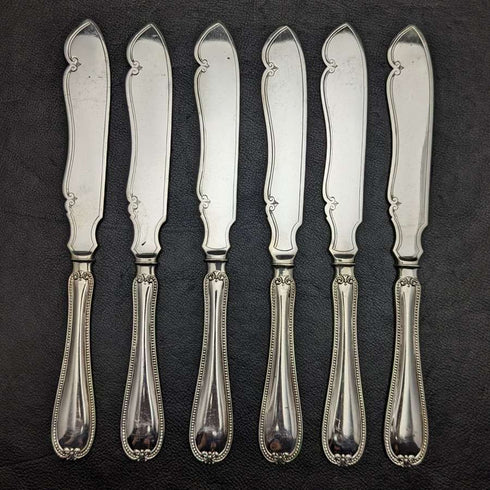 1879 年英國古董銀盤扁平餐具 12x2 套裝 Elkington 木盒