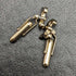 Gemelos de plata de ley (sterling silver) fabricados en el Reino Unido con baño de oro y diseño de libra esterlina