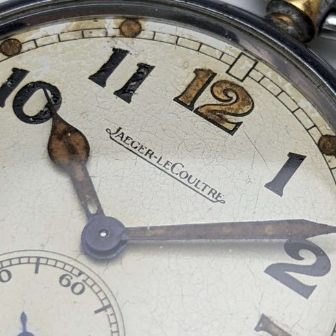 Reloj de bolsillo militar británico de la Segunda Guerra Mundial, Jaeger-LeCoultre Broad Arrow, vintage de alrededor de 1940, en buen estado de funcionamiento.