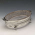 Mantequera vintage inglesa de 1926, de plata de ley con interior de cristal, 163 g, Walker & Hall