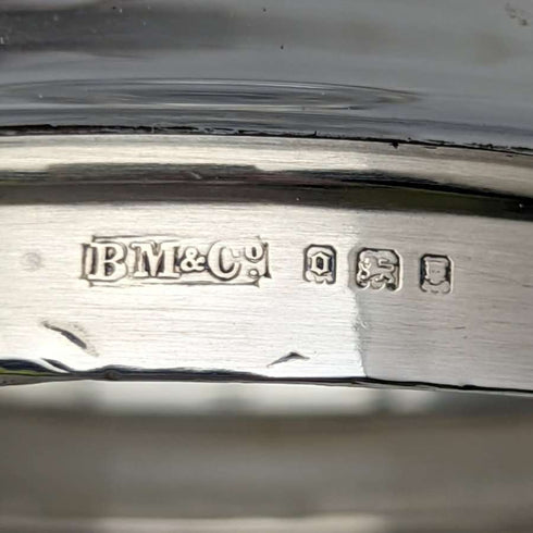1929 年英國復古純銀裝飾切割玻璃瓶 351 克 BM & Co