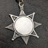 Cadena Albert de plata esterlina (925) antigua británica de alrededor de 1900, 55 g, con medalla tipo fob