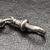 Cadena Albert de plata esterlina (925) antigua británica de alrededor de 1900, 55 g, con medalla tipo fob