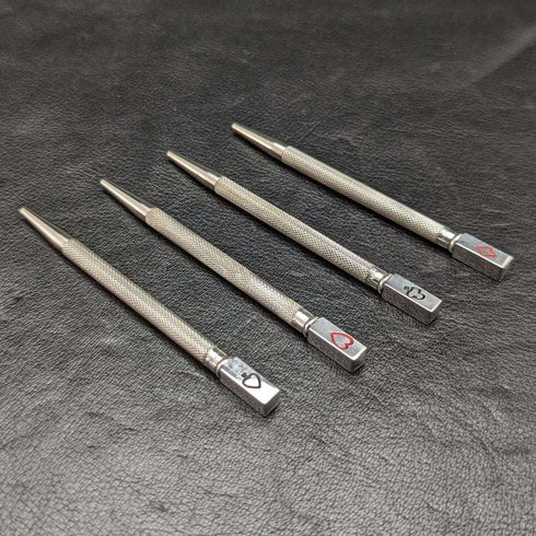 Juego de 4 lápices mecánicos vintage de plata pura (925) en estuche