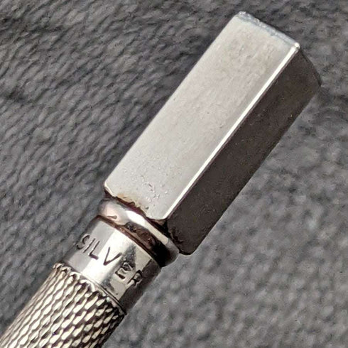 Juego de 4 lápices mecánicos vintage de plata pura (925) en estuche