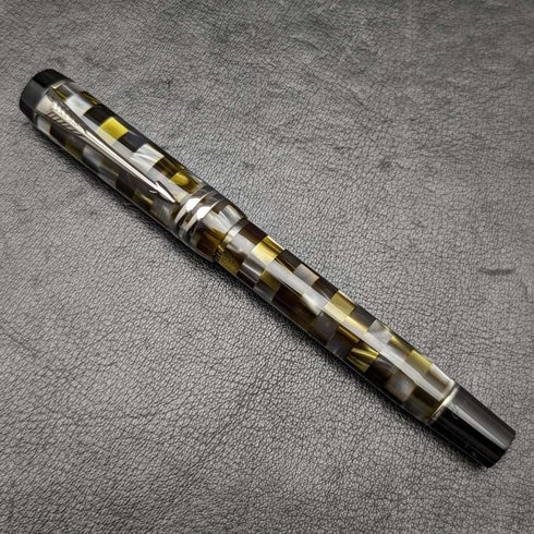英国产派克(PARKER)Duofold 宝珠笔 绿色方格纹 附盒