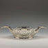 Cesta de plata de ley antigua británica de 1892 con decoración calada detallada, 218 g