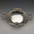 Cesta de plata de ley antigua británica de 1892 con decoración calada detallada, 218 g