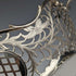 Cesta de plata de ley antigua británica de 1892 con decoración calada detallada, 218 g
