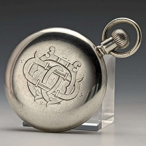 【已整备】英国古董 Lancashire Watch Co 怀表 银壳 黑盘