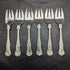 Set of 6 British vintage silver plated forks in a case
