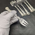 Set of 6 British vintage silver plated forks in a case