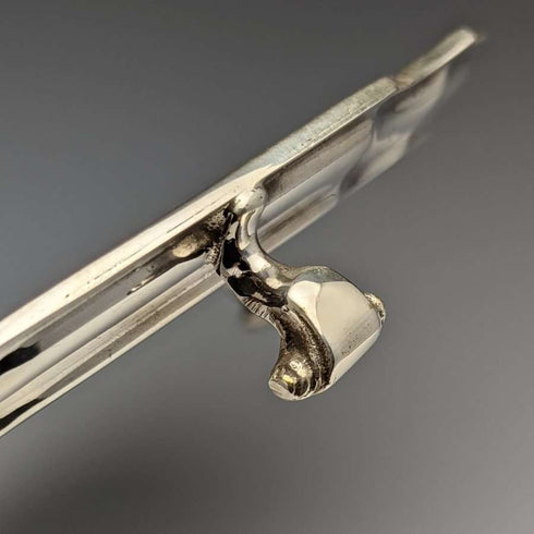 英国古董镀银卡片托盘 直径25.5cm 475g