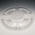 British Vintage Silver Plated Gallery Tray with Glass Liner Width 31cm 1717g
