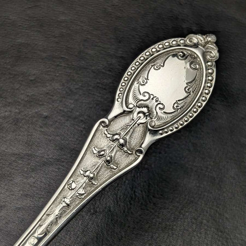 British Antique Silver Plate Berry Serving Spoon Pair