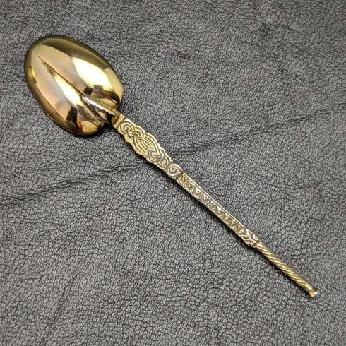 1936 British vintage sterling silver anointing spoon set of 12 in a case