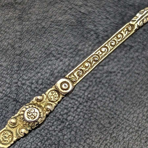 1936 British vintage sterling silver anointing spoon set of 12 in a case