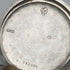 Reloj de bolsillo suizo antiguo, caja de plata grabada, esfera abierta, esfera de papel, en funcionamiento.