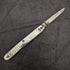 Mini navaja plegable de plata de ley con regla, antigüedad británica de 1904