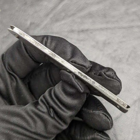 Mini navaja plegable de plata de ley con regla, antigüedad británica de 1904
