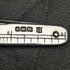 Mini navaja plegable de plata de ley con regla, antigüedad británica de 1904