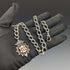 Around 1900 British Antique Sterling Silver Albert Chain 52g Sterling Silver Medal Fob