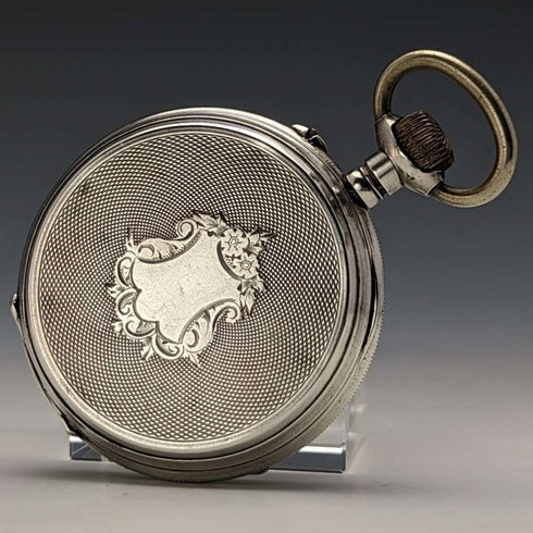 1900年頃 アンティーク TISSOT 懐中時計 銀側ケース シリンダー脱進機 動作良好