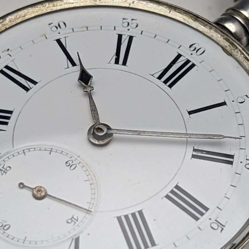1900年頃 アンティーク TISSOT 懐中時計 銀側ケース シリンダー脱進機 動作良好