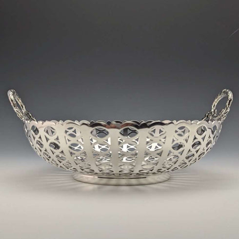 1911年 英国アンティーク 純銀製ボウル ピアス装飾 452g MAPPIN&WEBB