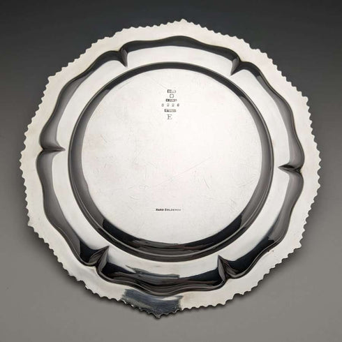 Platos de postre vintage de plata chapada, fabricados en el Reino Unido, par, 21 cm de diámetro