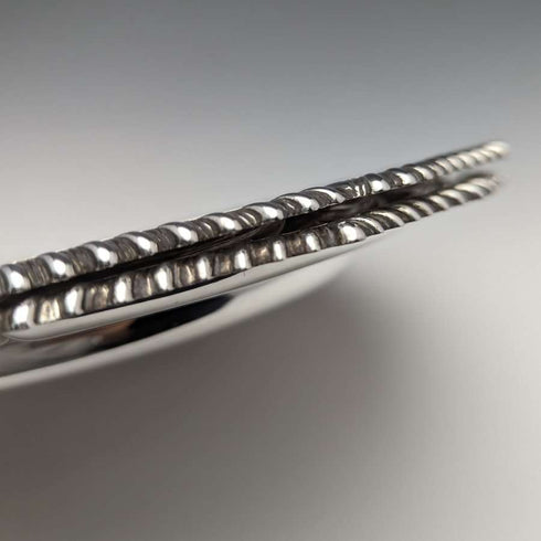 Platos de postre vintage de plata chapada, fabricados en el Reino Unido, par, 21 cm de diámetro