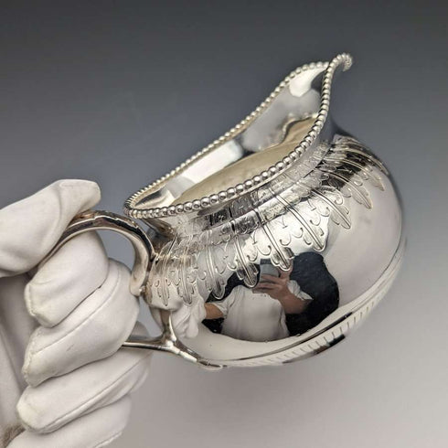 Around 1865 British antique silver plate cream jug