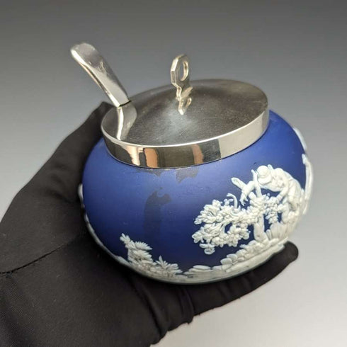 British Vintage Jasperware Sugar Pot William Adams