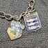 British vintage sterling silver charm bracelet 21g