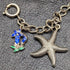 British vintage sterling silver charm bracelet 21g